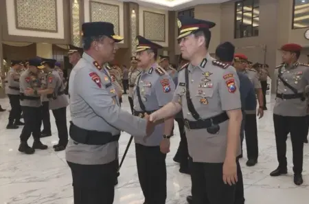 Daftar Kapolres dan PJU yang Sertijab Hari Ini di Polda Jatim Foto BeritaJatim.com