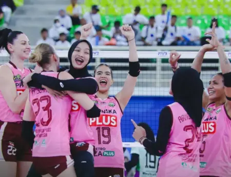 Gresik Petrokimia Pupuk Indonesia Hattrick Kemenangan Usai Tumbangkan Jakarta Pertamina yang Diperkuat Megawati Hangestri 3-1 Foto BeritaJatim.com