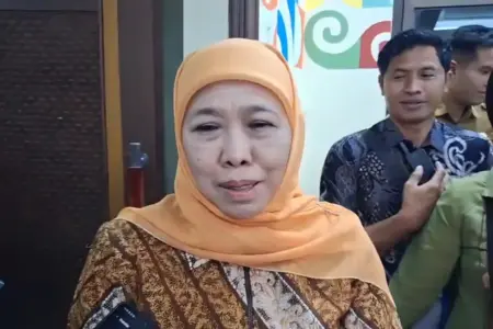 Khofifah Tanggapi OTT Wali Kota Madiun Maidi oleh KPK Foto BeritaJatim.com