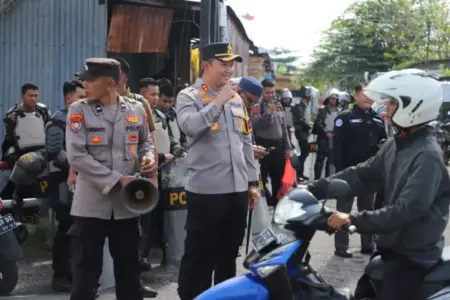 Jelang Parapatan Luhur PSHT 2026, Polres Magetan Perketat Pengamanan di Perbatasan dengan Madiun Foto BeritaJatim.com
