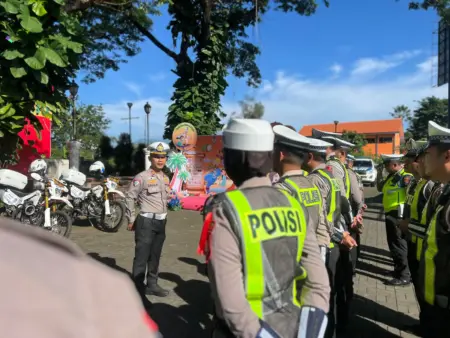 Mudik Lebaran 2026 Dimulai, Polisi Siagakan 7 Posko Pengamanan di Pasuruan Foto BeritaJatim.com