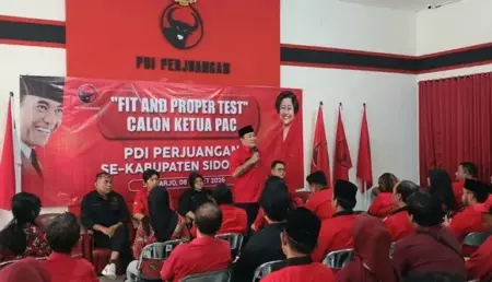 Ratusan Gen-Z dan Milenial Sidoarjo Ikuti Uji Kelayakan Calon Ketua PAC PDIP Foto BeritaJatim.com