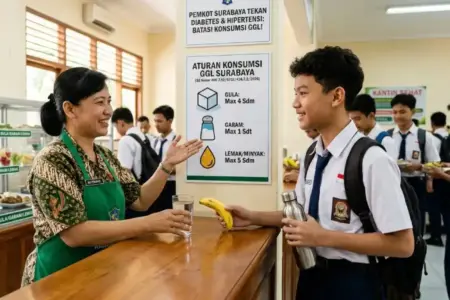 Kasus Diabetes dan Hipertensi Mengkhawatirkan: Pemkot Surabaya Resmi Batasi Konsumsi Gula di Sekolah dan Kantor Foto BeritaJatim.com