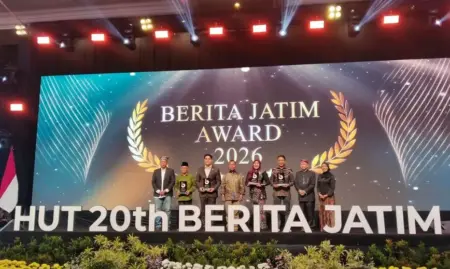 Pemkab Pasuruan Raih Penghargaan Penggerak Pelayanan Publik Responsif di HUT ke-20 Beritajatim Foto BeritaJatim.com