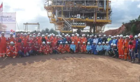 Topside Proyek Manpatu Berhasil Dikapalkan Foto BeritaJatim.com