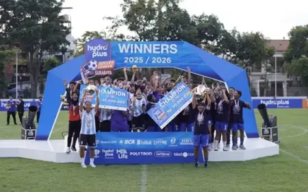 Arema FC Women dan Tigers FA Dominasi HydroPlus Soccer League Surabaya 2026 Foto BeritaJatim.com