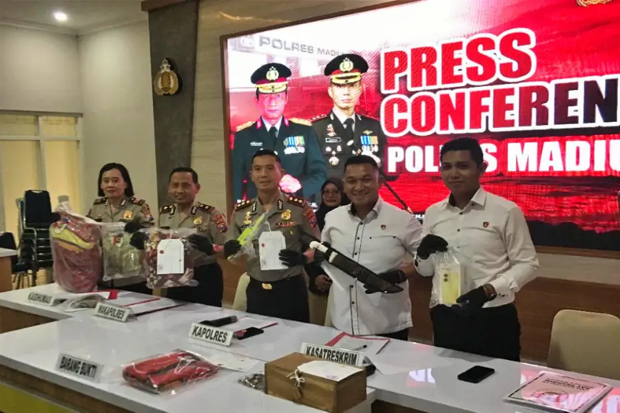 Pelaku Pembunuhan Pemilik Warung di Saradan Madiun Dibekuk Foto BeritaJatim.com