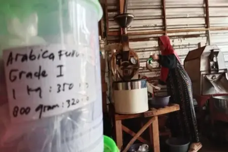 Jasa Roasting Kopi di Lereng Ijen-Raung Bondowoso Kian Diminati Foto BeritaJatim.com