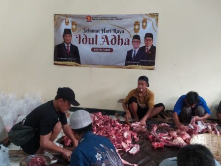 Gerindra Jember Sembelih 44 Sapi Kurban Foto BeritaJatim.com