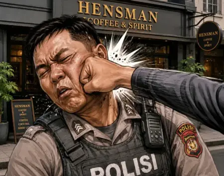 Kanit Samapta Polsek Tegalsari Pingsan Kena Jotos Pengunjung Cafe Foto BeritaJatim.com