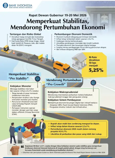 Menahan Badai Geopolitik, di Balik Langkah Berani Bank Indonesia Menaikkan BI-Rate ke 5,25% Foto BeritaJatim.com
