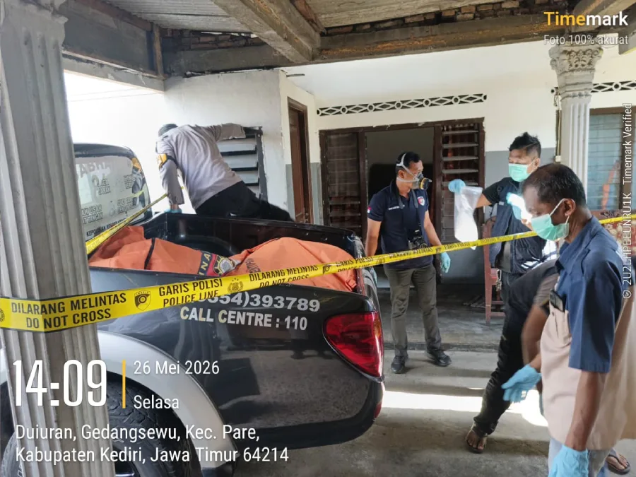 Pria Asal Mojokerto Ditemukan Meninggal di Kamar Kost Pare Kediri Foto BeritaJatim.com