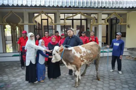 PDI Perjuangan Kabupaten Kediri Distribusikan 4 Sapi Kurban, Rawat Semangat Gotong Royong Foto BeritaJatim.com