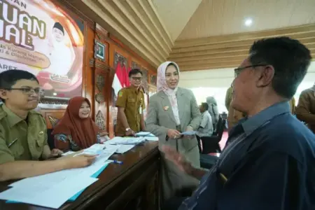 Penyaluran Bansos di Kota Mojokerto Tuntas Foto BeritaJatim.com