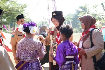 Jambore Pramuka Kecamatan Pesantren Kediri Tanamkan Ketahanan Pangan dan Tanggap Bencana Foto BeritaJatim.com