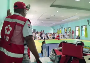 Komitmen Pengabdian, KSR PMI Pamekasan Siaga di Arena O2SN 2026 Foto BeritaJatim.com