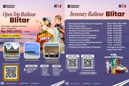 KAI Daop 7 Madiun Buka Open Trip Rail Tour Blitar, Wisata Edukatif Jejak Bung Karno Foto BeritaJatim.com