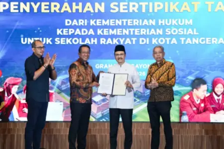 Kementerian Hukum Hibahkan Lahan di Tangerang untuk Sekolah Rakyat Foto BeritaJatim.com