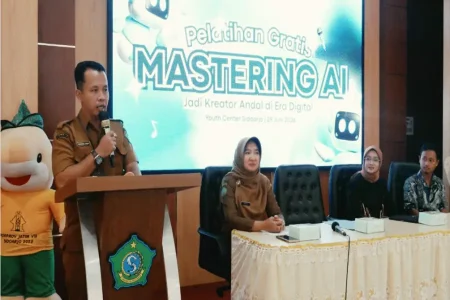 Diskominfo Sidoarjo Gelar Pelatihan AI di Youth Center Foto BeritaJatim.com
