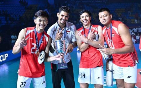 Sukses Juara AVC 2026, Reidel Toiran Dipertahankan Jadi Pelatih Timnas Voli Putra Foto BeritaJatim.com