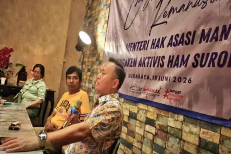 Wamen HAM Mugiyanto Pantau Kasus Kekerasan Jurnalis beritajatim.com, Minta Penanganan Segera Dituntaskan Foto BeritaJatim.com