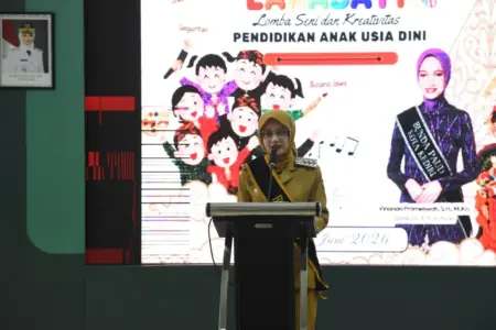 Larasati PAUD Kota Kediri Meriah, Mbak Wali Perkuat Wajib Belajar Prasekolah Foto BeritaJatim.com