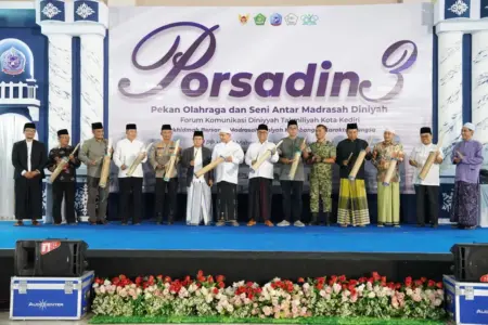 Pondok Wali Barokah Ambil Bagian dalam PORSADIN III Kota Kediri Foto BeritaJatim.com