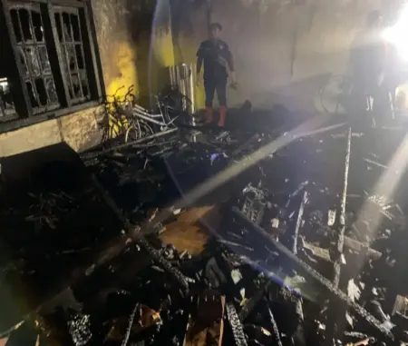 Kurun Sehari Tiga Kebakaran di Kabupaten Madiun, Rumah di Kebonsari Alami Kerugian Terbesar Foto BeritaJatim.com