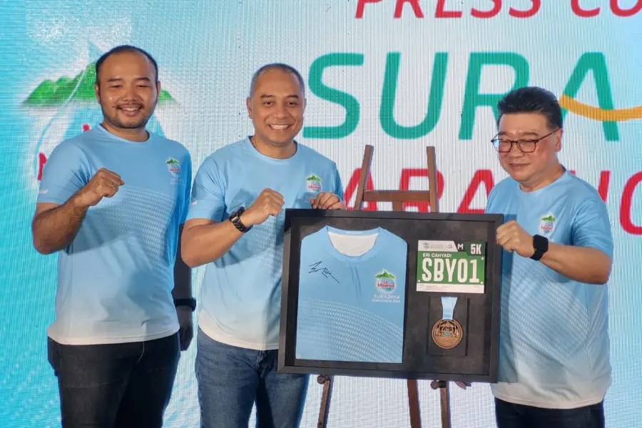 Le Minerale Surabaya Marathon 2026 Targetkan 10 Ribu Pelari, Dongkrak Sport Tourism dan PAD Foto BeritaJatim.com