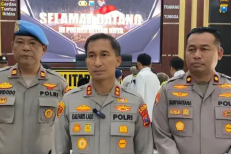 Polres Blitar Kota Kerahkan 578 Personel Amankan Malam Satu Suro 2026 dan Pengesahan Warga Baru Perguruan Silat Foto BeritaJatim.com