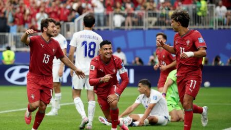 Cristiano Ronaldo Jadi Pemain Pertama yang Cetak Gol di Enam Edisi Piala Dunia Foto BeritaJatim.com