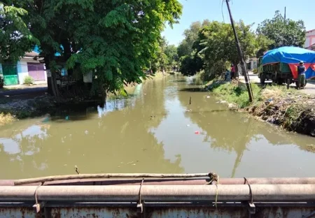 Musim Kemarau Jadi Momentum, Pemkab Sidoarjo Bersihkan Sungai dan Saluran Afvoer Cegah Banjir Foto BeritaJatim.com