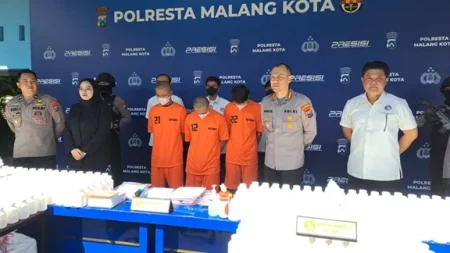 Sindikat Narkoba Kelas Kakap di Kota Malang Ditangkap Polisi Foto BeritaJatim.com