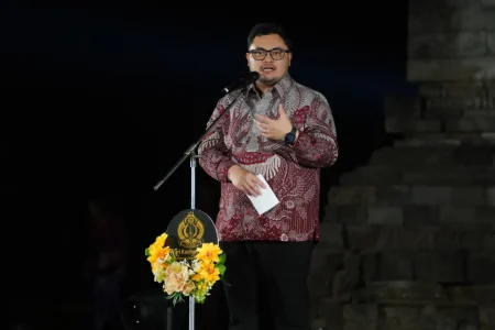 Sastra Saraswati Sewana Yatra di Candi Tegowangi, Mas Dhito: Budaya Menjadi Jembatan Toleransi dan Persatuan Foto BeritaJatim.com