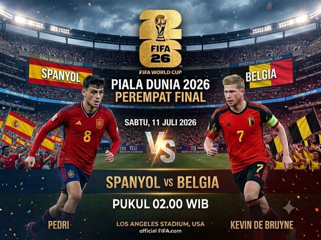 Spanyol vs Belgia: La Roja Diuji Generasi Emas Red Devils Foto BeritaJatim.com