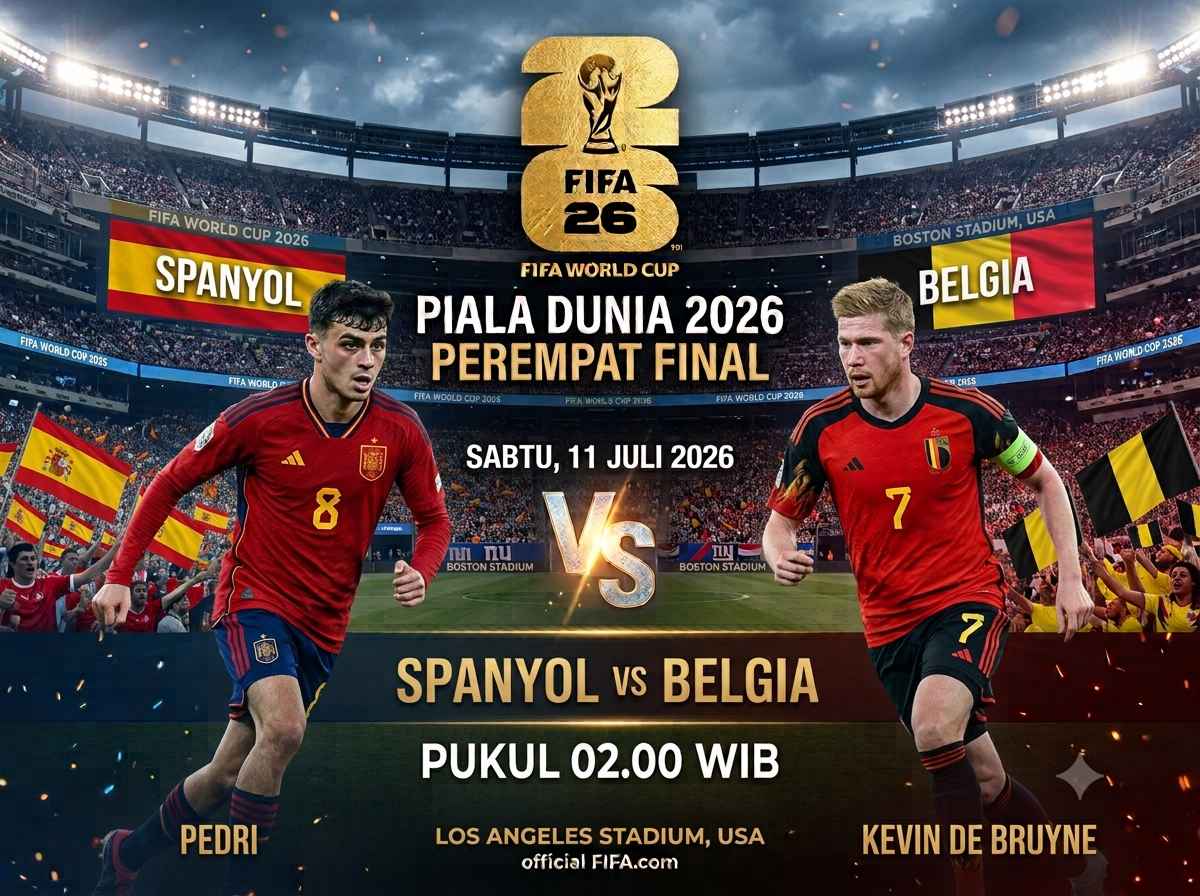 Spanyol vs Belgia: La Roja Diuji Generasi Emas Red Devils | beritajatim.com