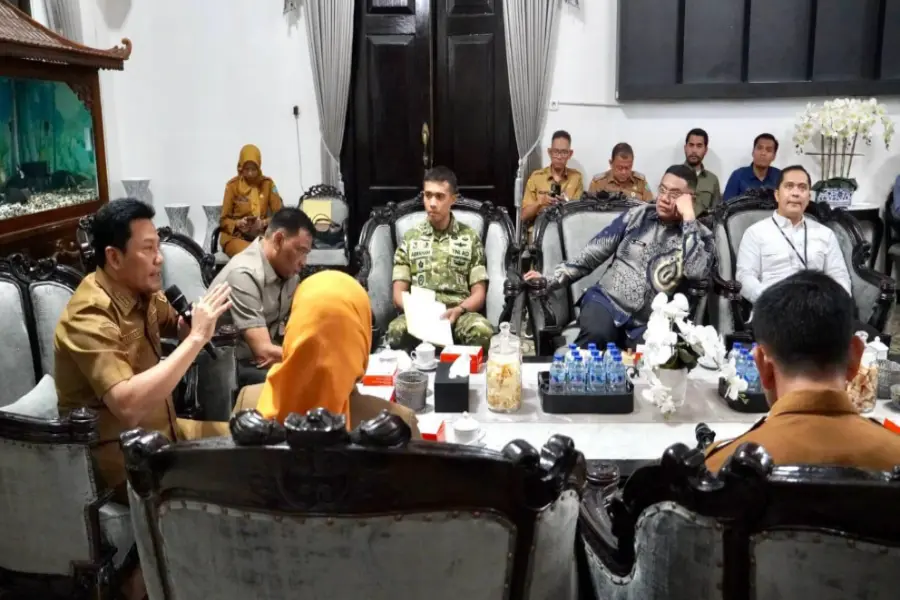 Bupati Sidoarjo Pimpin Rakor Tim Pemantauan Perkembangan Politik Foto BeritaJatim.com