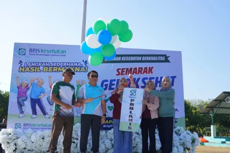 BPJS Kesehatan Kediri Peringati HUT ke-58 dengan Gerak Sehat Prolanis 335, Dorong Gaya Hidup Sehat Foto BeritaJatim.com
