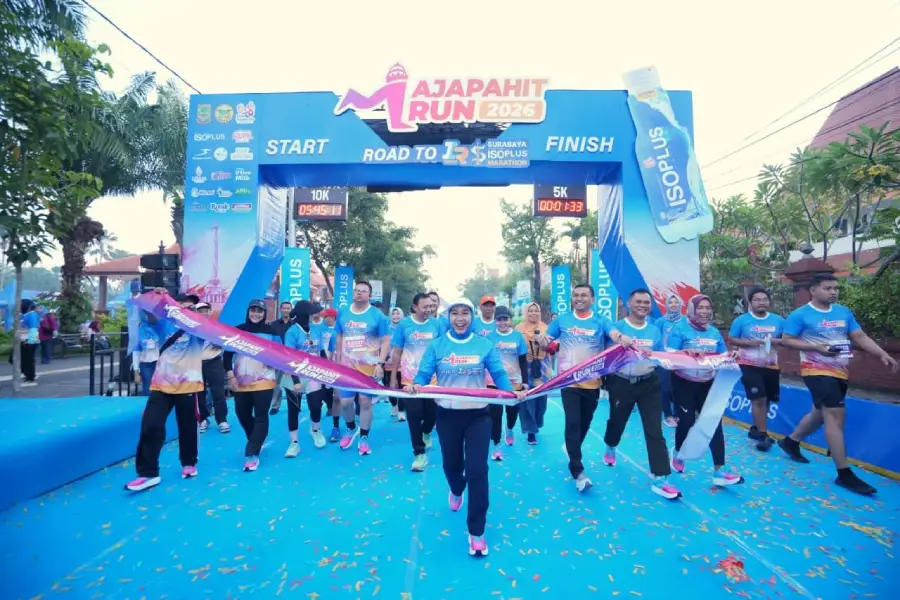 Pemkot Mojokerto Kampanyekan Gaya Hidup Sehat, Majapahit Run 2026 Jadi Magnet Ribuan Pelari Foto BeritaJatim.com