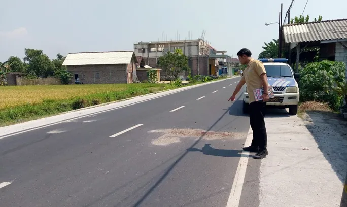 Lansia Meninggal Usai Kecelakaan di Jalan Raya Jerukwangi Jombang Foto BeritaJatim.com