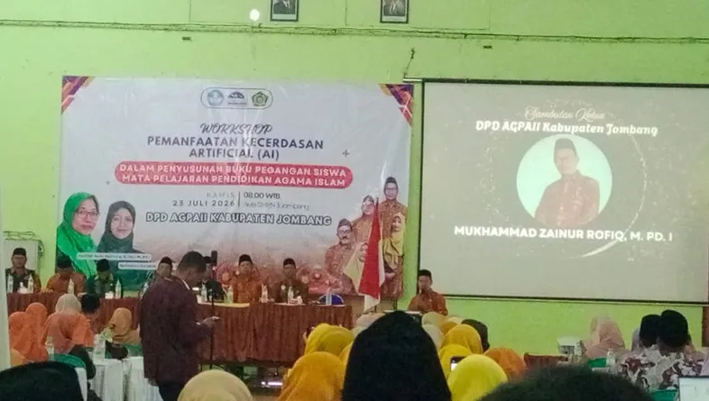 311 Guru PAI di Jombang Ikuti Workshop Pemanfaatan AI untuk Tingkatkan Kompetensi Pembelajaran Foto BeritaJatim.com