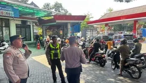 Cegah Panic Buying dan Penimbunan, Polresta Malang Kota Awasi Ketat 25 SPBU
