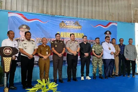 Upaya Memberantas Peredaran Narkoba, Polresta Tuban Launching Kampung Bebas Narkoba Foto BeritaJatim.com