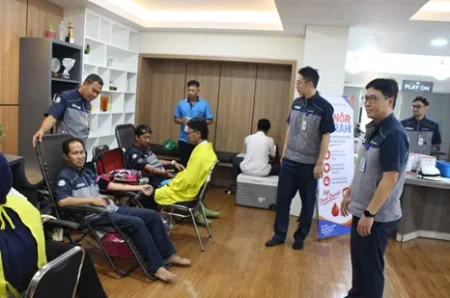 PT Cheil Jedang Indonesia Gelar Donor Darah, Dukung Ketersediaan Stok Darah PMI Jombang Foto BeritaJatim.com